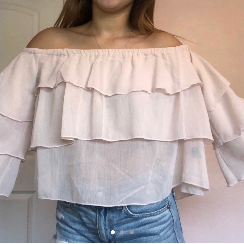 Off the shoulder flowy top